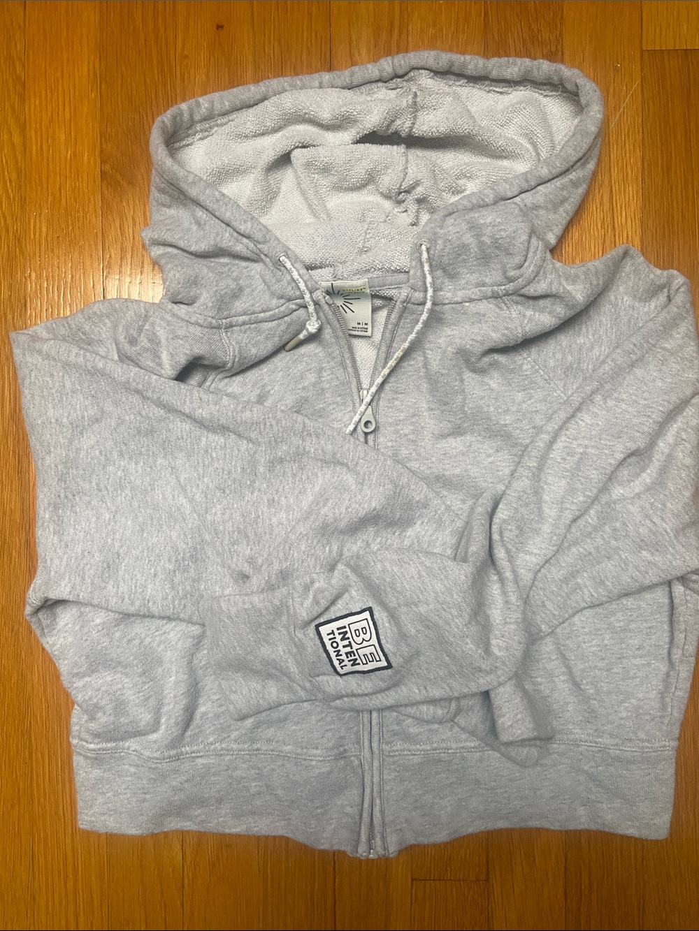 Light Gray Women's Full-Zip Cropped Hoodie Offline by Aerie